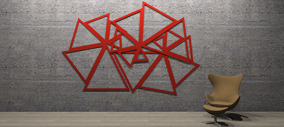 Adhesive Wall and Ceiling Panels Triangles Artwork Adhesive Wall and Ceiling Panels Triangles Artwork