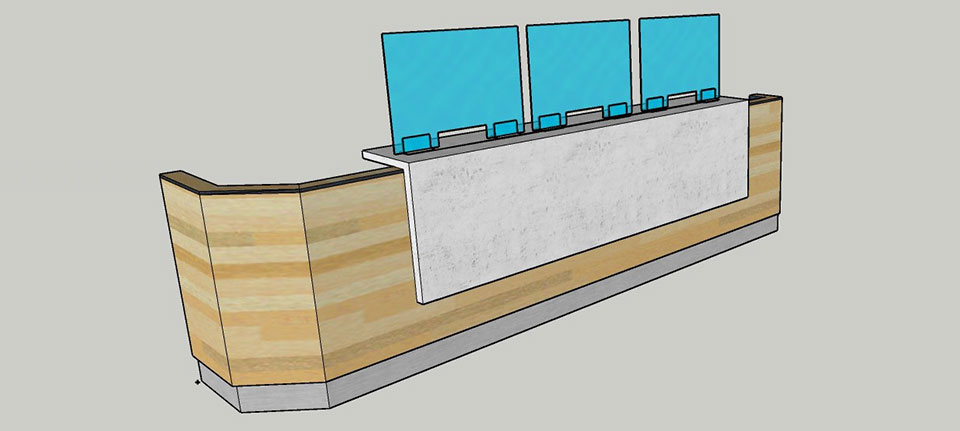 Reception Screen Desk Reception Screen Desk