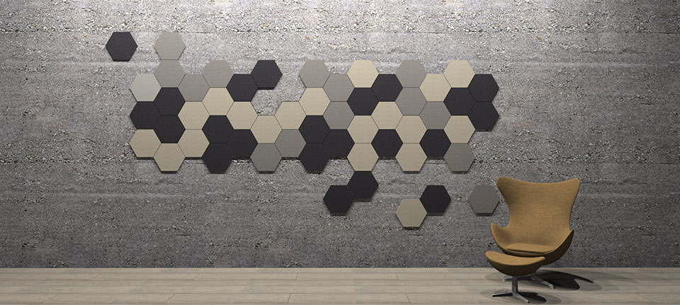 Adhesive Wall and Ceiling Panels Hexagons Adhesive Wall and Ceiling Panels Hexagons